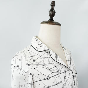 Conjuntos de ropa de dormir tejidos transpirables de pijamas de poliéster cómodos y suaves de etiqueta privada para la temporada de otoño - Product Image 5