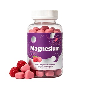 Gummies au magnésium complexe 5-en-1 : Glycinate, <span class=keywords><strong>Citrate</strong></span>, Malate, <span class=keywords><strong>Chlorure</strong></span> et Taurate – Soutien pour le calme, l'humeur et l'énergie avec Ashwagandha - Product Image 1