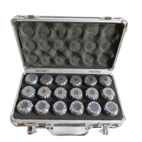 Kit de pinces ER32, 18 pièces, avec boîte en aluminium, pour outils de fraisage CNC
