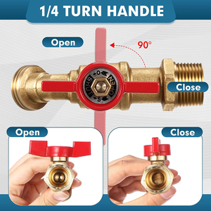 Brass ngoài trời Vườn vòi nước với nhanh chóng mở nước <span class=keywords><strong>TAP</strong></span> PN16 vòi phun phòng tắm bóng van chống ăn mòn tay đòn bẩy điều khiển - Product Image 3