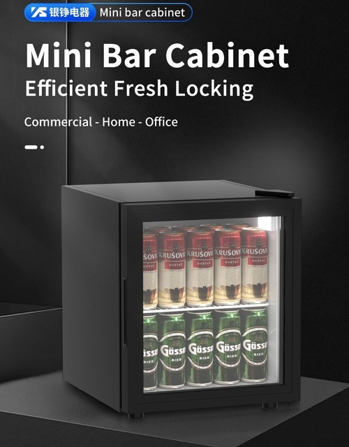 YINZHENG 2025 Best Selling 21L Led Cold Drink Fridge Small Display Beverage Cooler Customized Glass Door Mini Bar Fridge