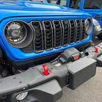 Nouvelle calandre avant en ABS avec trou pour caméra, accessoires de calandre noire pour Jeep Wrangler JL 18-24