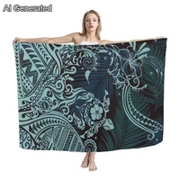 Sarongs personalizados de moda, suministro de fábrica al por mayor, embellecedor, Hawaiano, lavavava, sarong de playa de alta calidad, superventas
