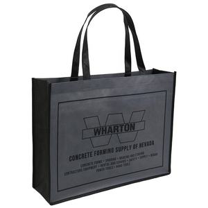 Nouveau design Sac à main imprimé avec logo Sac <span class=keywords><strong>noir</strong></span> non tissé pour vêtements, chaussures et achats - Product Image 5