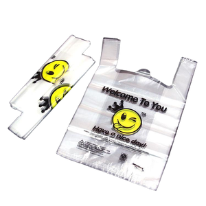 Disposable HDPE Vest <b>Bag</b> <b>Food</b> Grade Plastic Grocery <b>Bag</b> Custom Size Logo Printed For shopping - Product Image 1