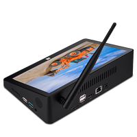 SOYEER X10 Pro Smart MiniPc Intel Celeron N4020 10.8 pouces 64 go 10000mah écran tactile Win10 Flat TV Box RJ232 Port