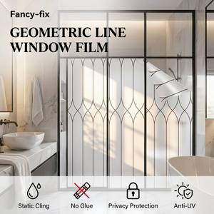 Ventana de vidrio esmerilado, enrejado marroquí, revestimientos decorativos <span class=keywords><strong>para</strong></span> puertas de baño, bloqueo solar UV, Control de calor, hogar extraíble - Product Image 1