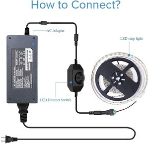 Led Dimmer jack 12V DC Mini Dial Knob chuyển đổi Neon LED ánh sáng LED Dimmer cho dải đèn - Product Image 5