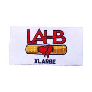 Étiquettes de taille pour vêtements avec logo de marque personnalisé, étiquettes tissées thermocollées pour le col - Product Image 2