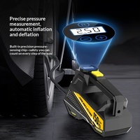 Compresseur d'air portable pour voiture avec écran LED numérique, gonfleur de pneus électrique intelligent éclairé, en alliage et ABS, recharge USB