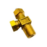 Vanne de bouteille de gaz de type aiguille QF-10 en laiton pour le chlore