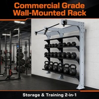 Support mural tout-en-un en fer robuste pour entraînement de gym avec système de poulie haute réglable et sécurisé