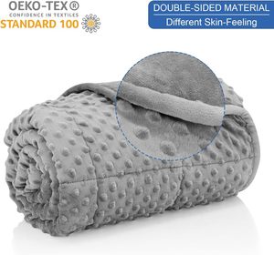 Fournisseur OEM de couvertures lestées de qualité supérieure <span class=keywords><strong>Couverture</strong></span> à gravité super douce avec remplissage de perles de verre - Product Image 2