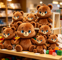 Boneka Beruang Kustom Mainan Hewan Lembut Isi Dakron untuk Hadiah Anak OEM ODM Desain Kustom Plush