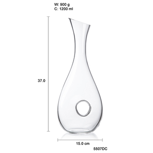 <span class=keywords><strong>Carafe</strong></span> à <span class=keywords><strong>vin</strong></span> en cristal 5507DC 1200 ml, aérateur à <span class=keywords><strong>vin</strong></span> soufflé à la bouche, sans plomb - Product Image 2