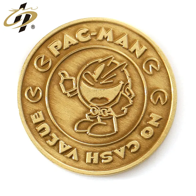 Shuanghua in lega di zinco in ottone antico del metallo di gioco personalizzato souvenir trolley token monete, sfida coin