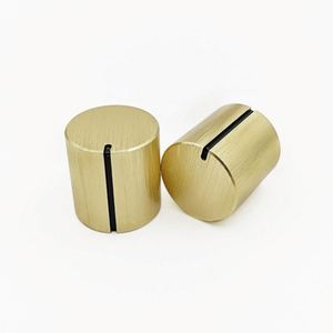ALUMINUM Black Silver Anodized Brushed Pre-<b>amplifier</b> <b>Speaker</b> Rotating Metal Potentiometer Control Knob 6mm D Shaft 18T JT Brand - Product Image 5