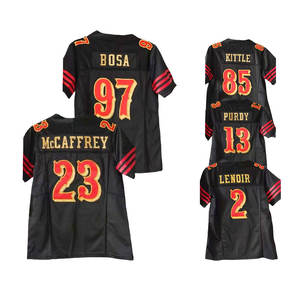 Venta al por mayor Jerseys Juventud Niño Cosido Fútbol Americano Jersey 23 McCaffrey 13 Brock Purdy 85 Kittle 97 Bosa 54 Warner 2 Lenoir - Product Image 6
