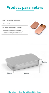 YESTOO Fábrica Vazia Pequena Caixa De Lata Retangular Slide Lid Mint Lip Balm Sólido Perfume Tin Container Personalizado Deslizando Caixa De Lata - Product Image 4