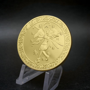 Pièce de monnaie plaquée or Twinkle the Tooth Fairy 40x3mm Silver Tooth fairy Lucky Coin Token - Product Image 2