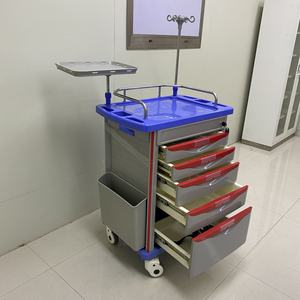 ABS 플라스틱 의료 응급 카트-다기능 4개의 바퀴 여러 서랍 잠금 가능 병원 구조 및 환자 케어용 - Product Image 2