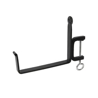 Pince de garde-corps en métal de haute qualité avec revêtement en poudre noire sur pot de fleurs pour support de pont de 6 pouces
