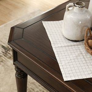 Juego de mesa y sillas de comedor de madera maciza estilo americano, 4 piezas, juego de comedor duradero - Product Image 3