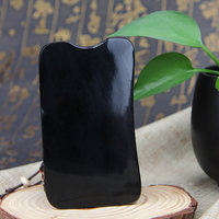Grattoir Gua Sha en résine en forme de corne, planche de massage anti-chute pour les méridiens, plaque de raclage corporel complète pour usage domestique