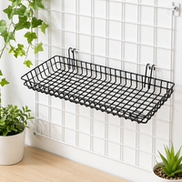 Panier suspendu en fer forgé pour plantes succulentes, étagère de rangement pour balcon, rebord de fenêtre, support extérieur mural, design nordique