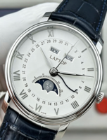 Montre mécanique automatique pour homme de marque haut de gamme, luxe, mode, haute qualité, cadran blanc, calendrier, semaine, phase de lune, multifonction