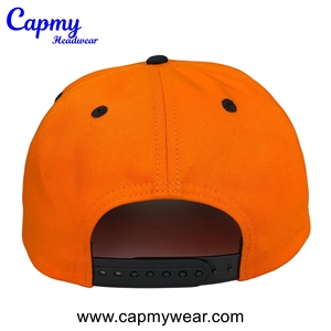 Casquette de baseball brodée sur mesure bicolore orange et noir, modèle designer Gorras ajusté à 5 panneaux pour homme, vente en gros - Product Image 6