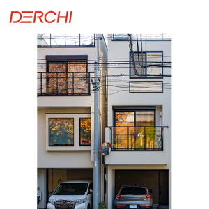 Thiết kế hiện đại khung mỏng cửa sổ kính nướng bảo trì thấp hợp kim nhôm cố định phong cách mở cho khách sạn nhập phòng khách biệt thự - Product Image 5