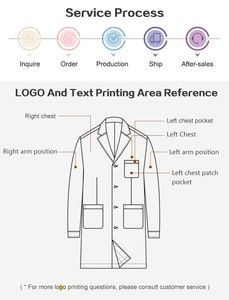 زي موحد أبيض للممرضات بتصميمات مخصصة، أردية للأطباء والعلماء، معطف مختبر، زي مستشفى - Product Image 2