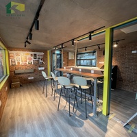 Conteneur d'expédition préfabriqué modifié Offre Spéciale de 20 pieds 40 pieds Pop up Coffee Shop Restaurant barre de conteneur mobile à vendre