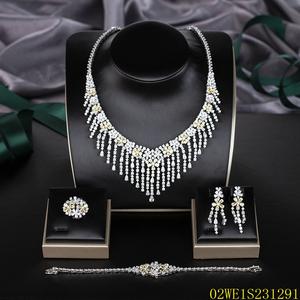 Blossom CS bijoux de haute qualité personnalisé luxe exagéré pierres précieuses en argent Sterling 925 zircone ensembles de bijoux de mariage pour les femmes - Product Image 4