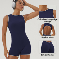 Kable المرأة تنفس ارتداءها الرياضية وجمبسوت تصميم عارية الظهر مع وسادة الصدر بلا أكمام أعلى وشورت اليوغا تشغيل اللياقة البدنية