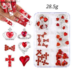 Venta al por mayor Nueva joyería de <span class=keywords><strong>uñas</strong></span> 6 rejilla mixta K9 diamantes de imitación amor <span class=keywords><strong>D</strong></span>ía de San Valentín cereza <span class=keywords><strong>uñas</strong></span> diamante accesorios decoración de <span class=keywords><strong>uñas</strong></span> - Product Image 6