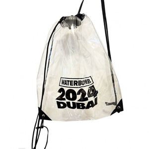 Bolsas Transparentes con Cordón Ajustable, para Estadio, Deportes, Gimnasio, Natación, Mochila Impermeable de PVC, Bolsa Transparente con Cordón para Playa - Product Image 3