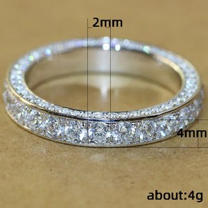 Anello dal Design a Fascia Intera, Stile Semplice, Anello da Dito per Donne - Product Image 6