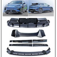 Kit extérieur Car Sealion 7 Noir Brillant : Lame de pare-chocs avant, Diffuseur arrière, Jupes latérales, Spoiler, Aileron arrière pour BYD Sealion 7 07 EV 2024+