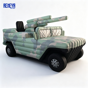Réplique de véhicule tout-terrain gonflable robuste REMEYA avec résistance à la déchirure et motif camouflage pour sites d'exposition - Product Image 3