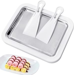 Good Seller Product Anti-overflow Design PP 304 Stainless Steel Rolled Homemade Ice <b>Cream</b> <b>Maker</b> Pan - Product Image 1