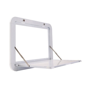 Table de pique-nique <span class=keywords><strong>pliante</strong></span> en aluminium bon marché fabriquée en Chine 600*450mm de couleur blanche ou noire Accessoires pour camping-car - Product Image 1