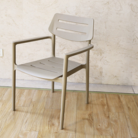 Fauteuil d'extérieur en plastique pour jardin, patio, balcon, café, cour, pelouse, restaurant, bistrot – Chaises multicolores en gros