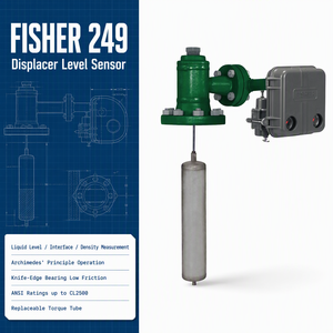 Sensor de nivel tipo jaula 249 + DLC3100/DLC3020f (para medición de nivel, interfaz y densidad) - Product Image 1