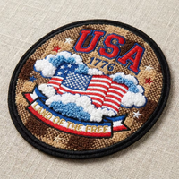Patch Bordir Dekoratif Bertema Patriotik Barat, Dapat Disetrika atau Dijahit, untuk Jaket, Kain, dan Topi