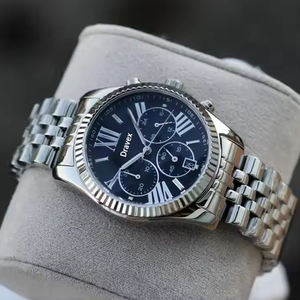 Montre à quartz personnalisée de 40 mm, ultra-fine, en acier inoxydable, avec cadran à aiguilles et chiffres romains, étanche 30M, vente en gros d'usine - Product Image 4