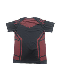 T-Shirt da Allenamento a <span class=keywords><strong>Pois</strong></span> per Uomo con Logo Personalizzato, Maglietta Aderente ad Alta Elasticità a Maniche Corte, Traspirante ed Elastica per Palestra - Product Image 6