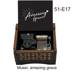 Caja de Música Vintage de Madera con la Canción de Góspel "Amazing Grace", Regalo Cristiano Perfecto - Product Image 4