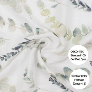 بطانيات ولفائف استقبال الأطفال والرضع من قماش الموسلين الشاش مصنوعة من قطن الخيزران العضوي بطباعة مخصصة - Product Image 2